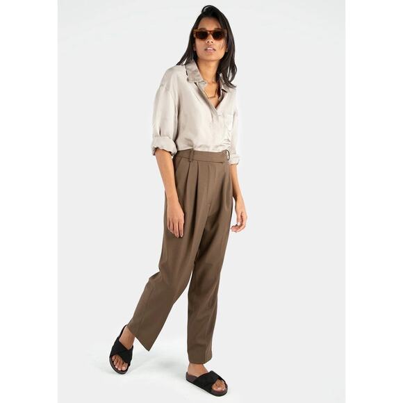 The Frankie Shop Chocolate Brown Trousers Suit Pants Small